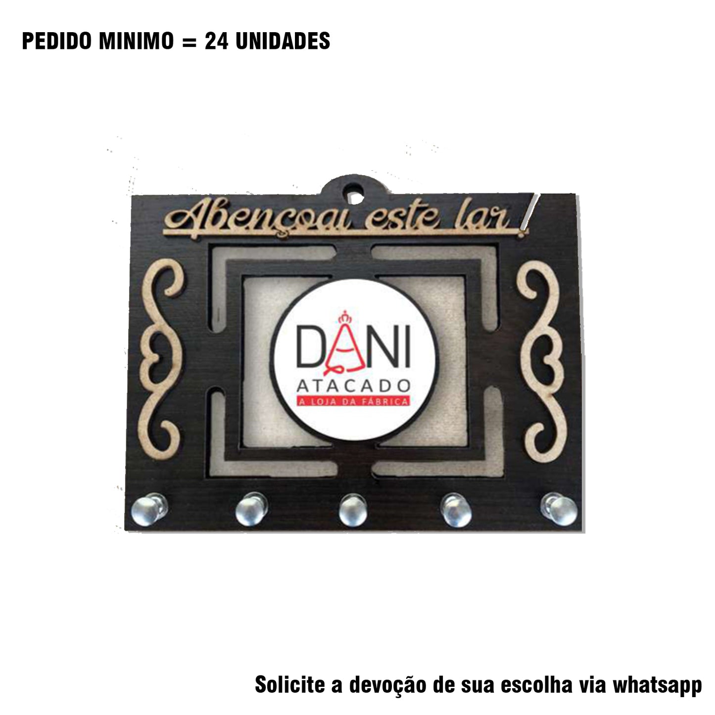 PORTA CHAVE VAZADO PERSONALIZADO 14CM (1 UNIDADE)