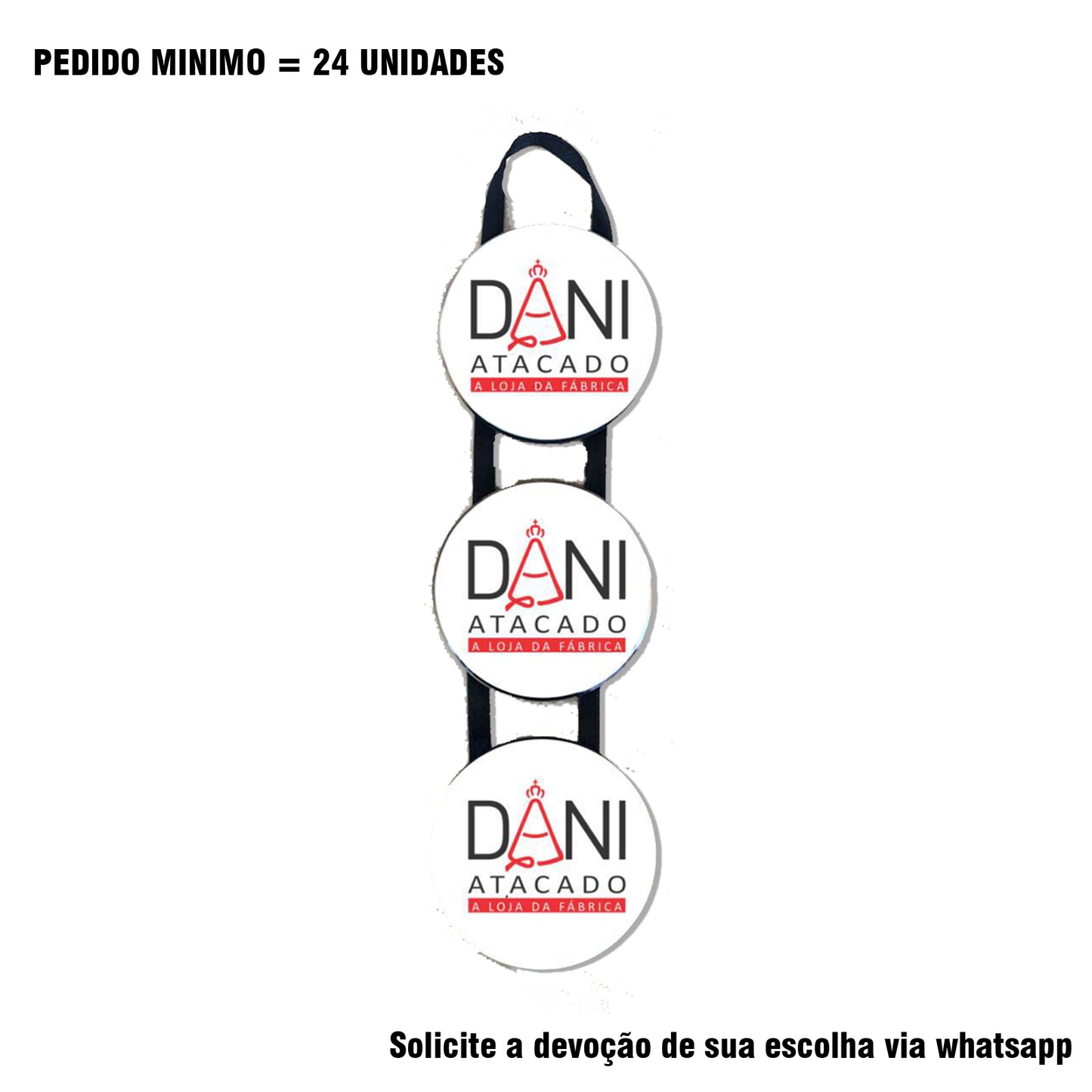 ADORNO TRIPLO REDONDO FITA PERSONALIZADO (1 UNIDADE)