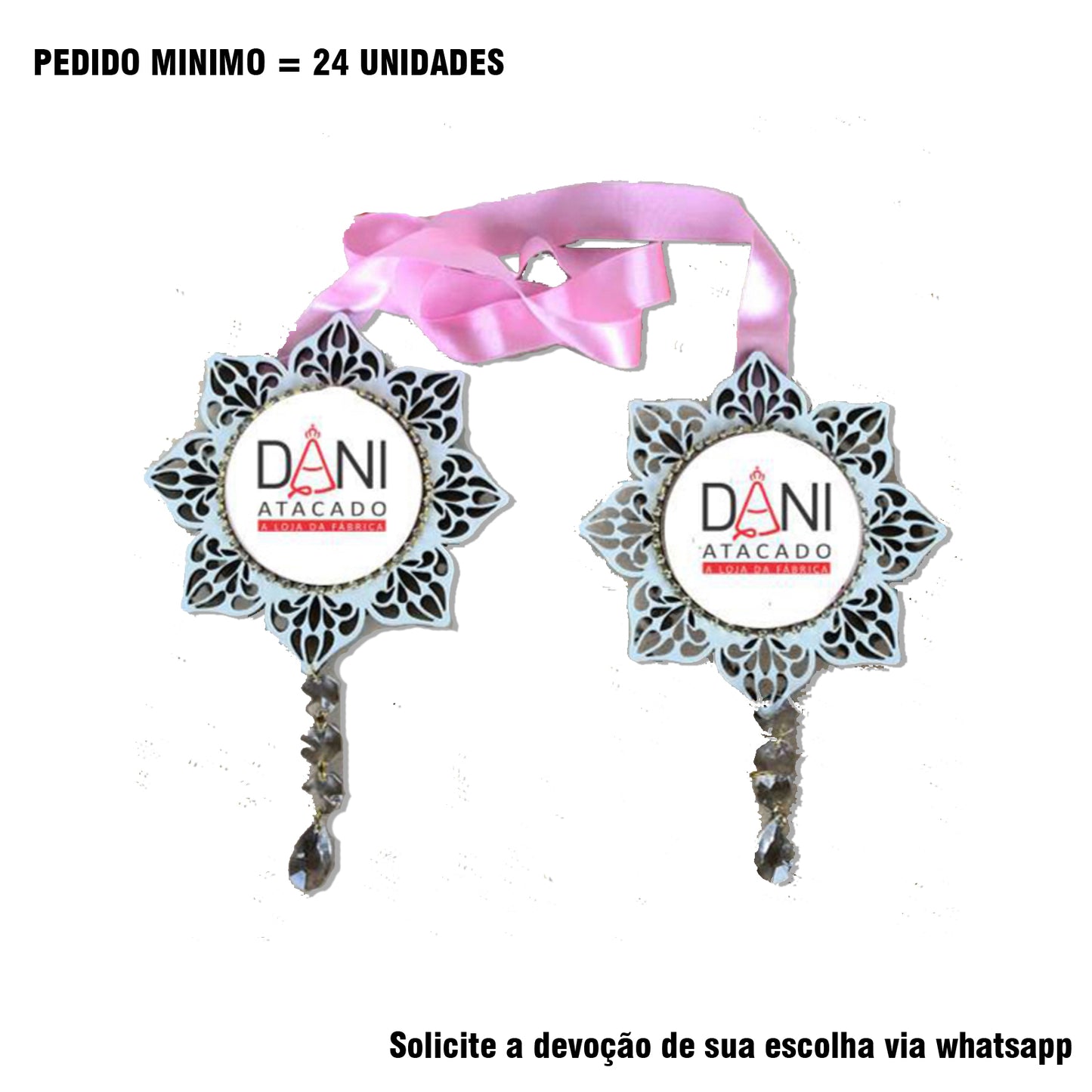 ESCAPULÁRIO DE PORTA ESTRELA BRANCA PERSONALIZADO (1 UNIDADE)