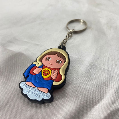 CHAVEIRO EMBORRACHADO IMACULADO CORAÇÃO DE MARIA MOD1 (12 UNIDADES)