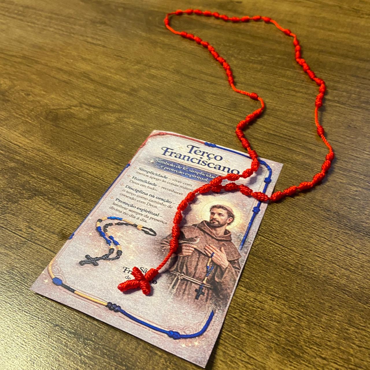 TERÇO FRANCISCANO VERMELHO  (1 UNIDADES)