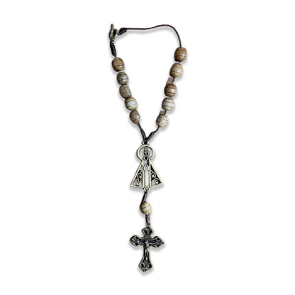 DEZENA PARA CARRO MADEIRA NOSSA SENHORA APARECIDA  10MM (1 UNIDADE)