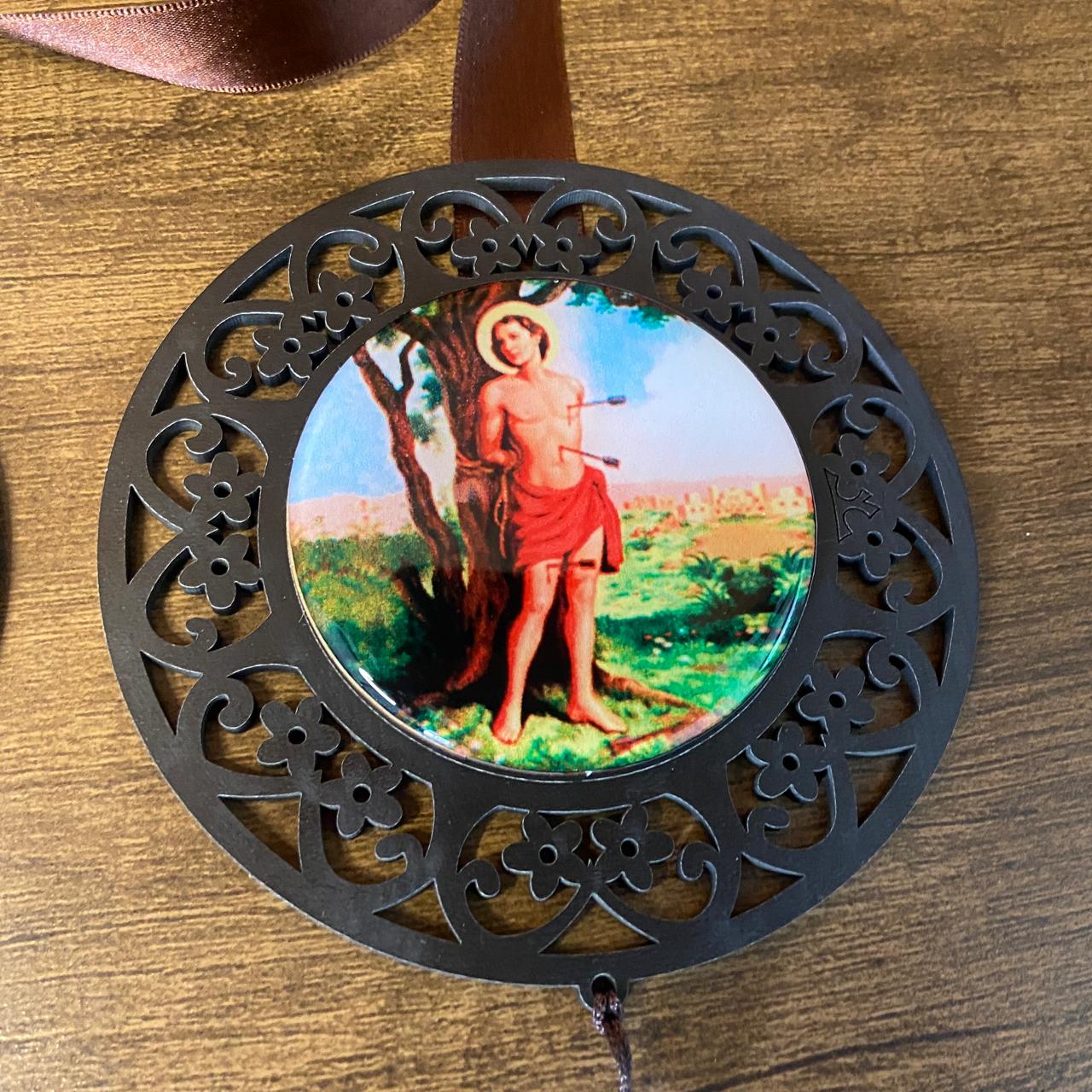 ESCAPULÁRIO DE PORTA TABACO SÃO SEBASTIÃO (1 UNIDADE)