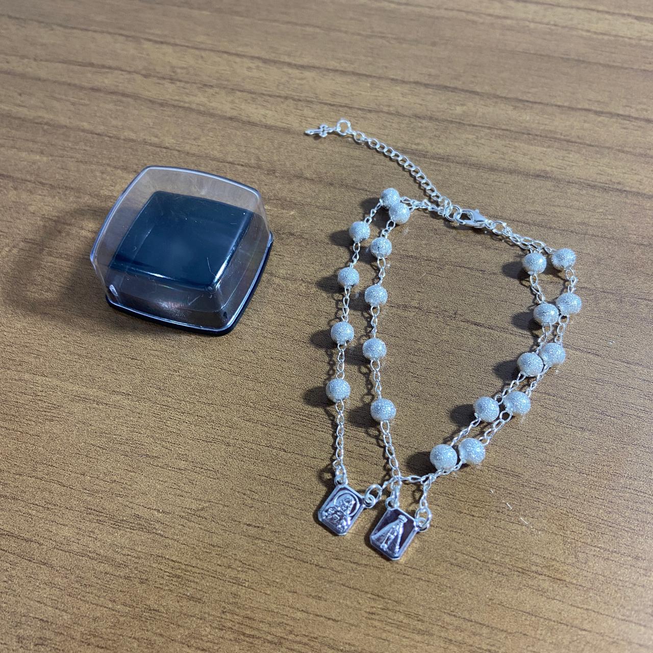 PULSEIRA ESCAPULÁRIO PRATEADA (3 UNIDADES)