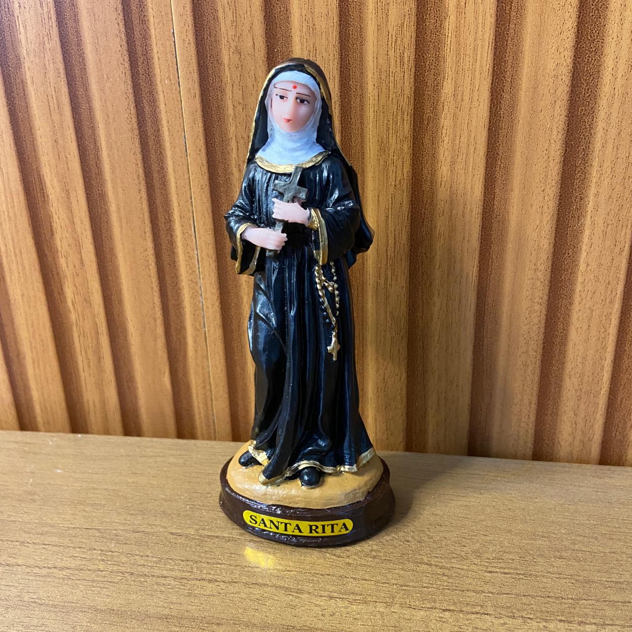 IMAGEM DE RESINA NACIONAL SANTA RITA DE CÁSSIA 15CM (1 UNIDADE)