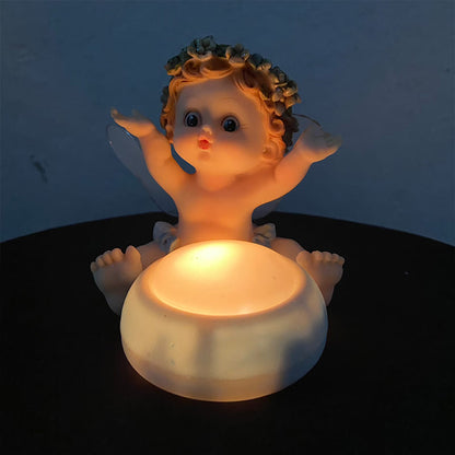 LUMINÁRIA DE RESINA IMPORTADA ANJINHO AZUL (1 UNIDADE)