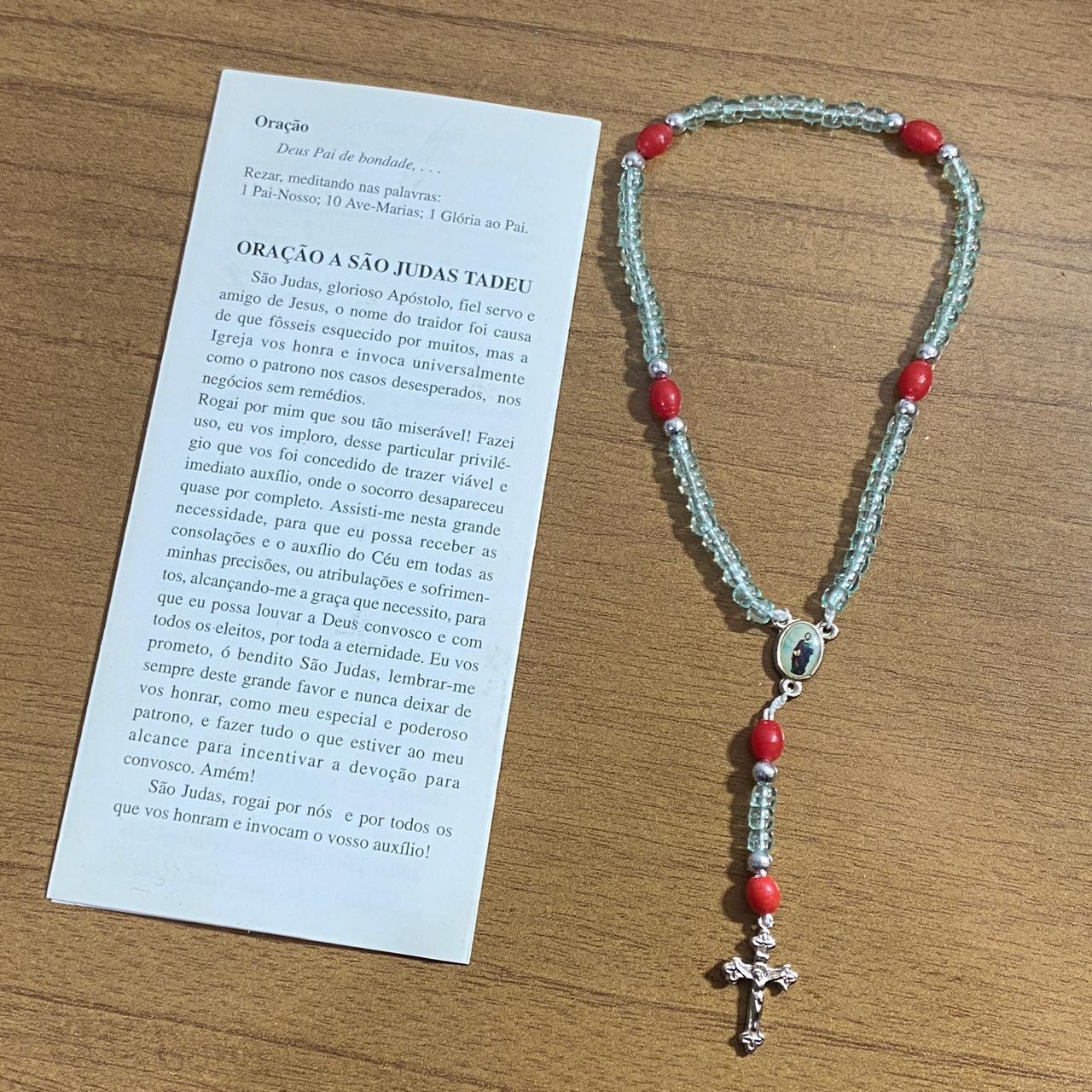 TERÇO MIÇANGA SÃO JUDAS TADEU 4MM MOD2 (1UNIDADE)