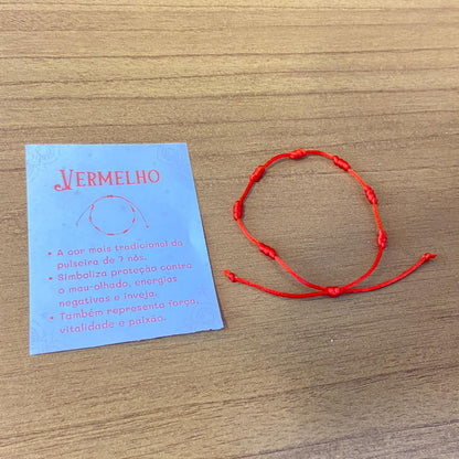 PULSEIRA VERMELHA REGULÁVEL 7 NÓS  (03 UNIDADES)