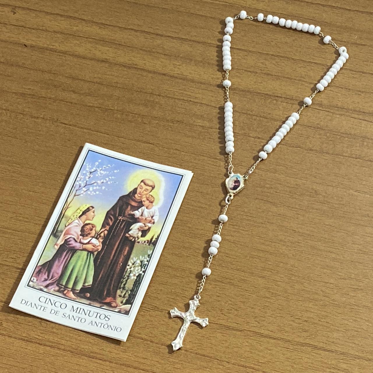 TERÇO MIÇANGA SANTO ANTÔNIO 4MM (1UNIDADE)