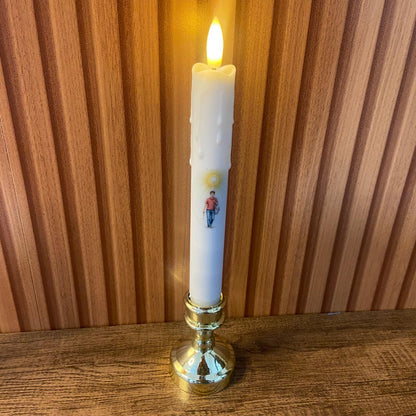 VELA ELETRÔNICA PALITO COM PEDESTAL SÃO CARLO ACUTIS 25CM (1 UNIDADE)