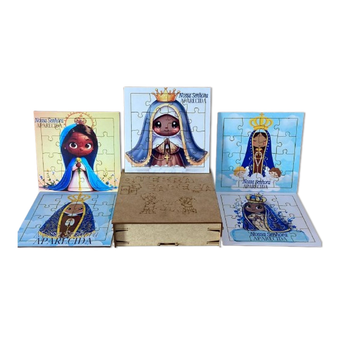 KIT QUEBRA CABEÇA INFANTIL MDF NOSSA SENHORA APARECIDA  (5 UNIDADE)
