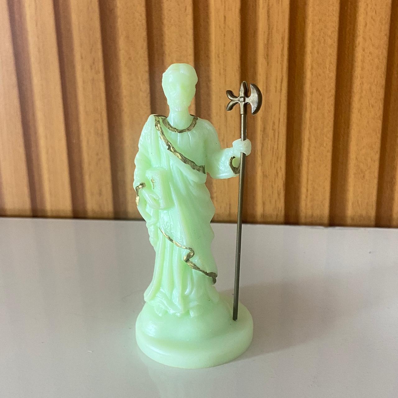 IMAGEM DE PLÁSTICO SÃO JUDAS TADEU FLUORESCENTE  10,5CM  (1 UNIDADE)