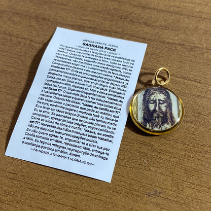 MEDALHA DUPLA FACE SAGRADA FACE  (12 UNIDADES)