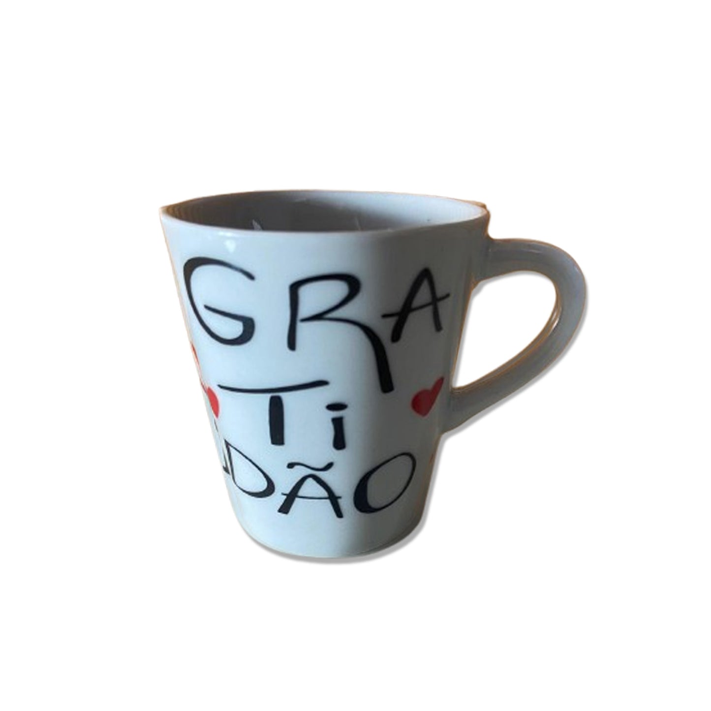 XÍCARA BRANCA GRATIDÃO MOD2 120ML (1 UNIDADE)