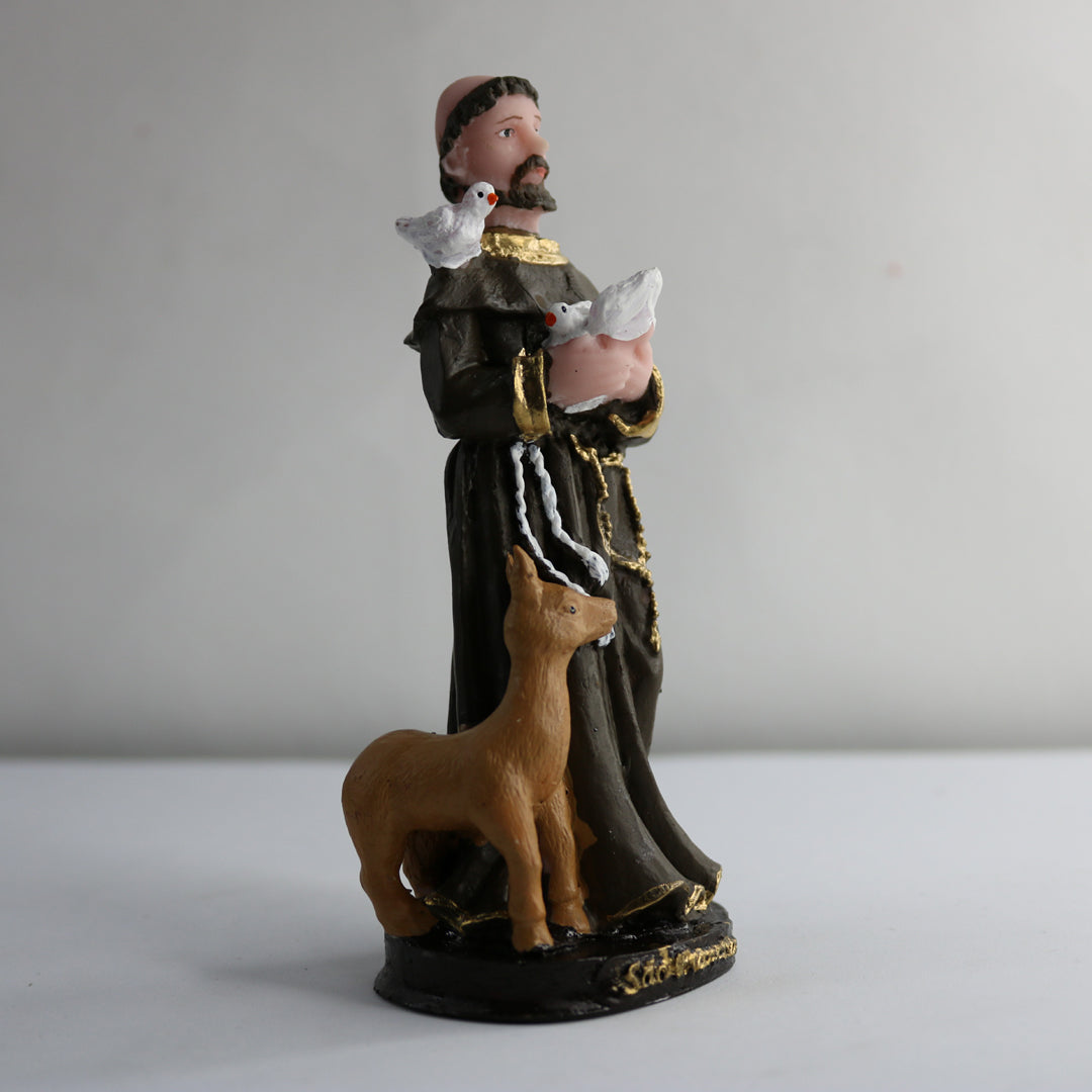 IMAGEM DE RESINA NACIONAL SÃO FRANCISCO DE ASSIS 14CM (1 UNIDADE)