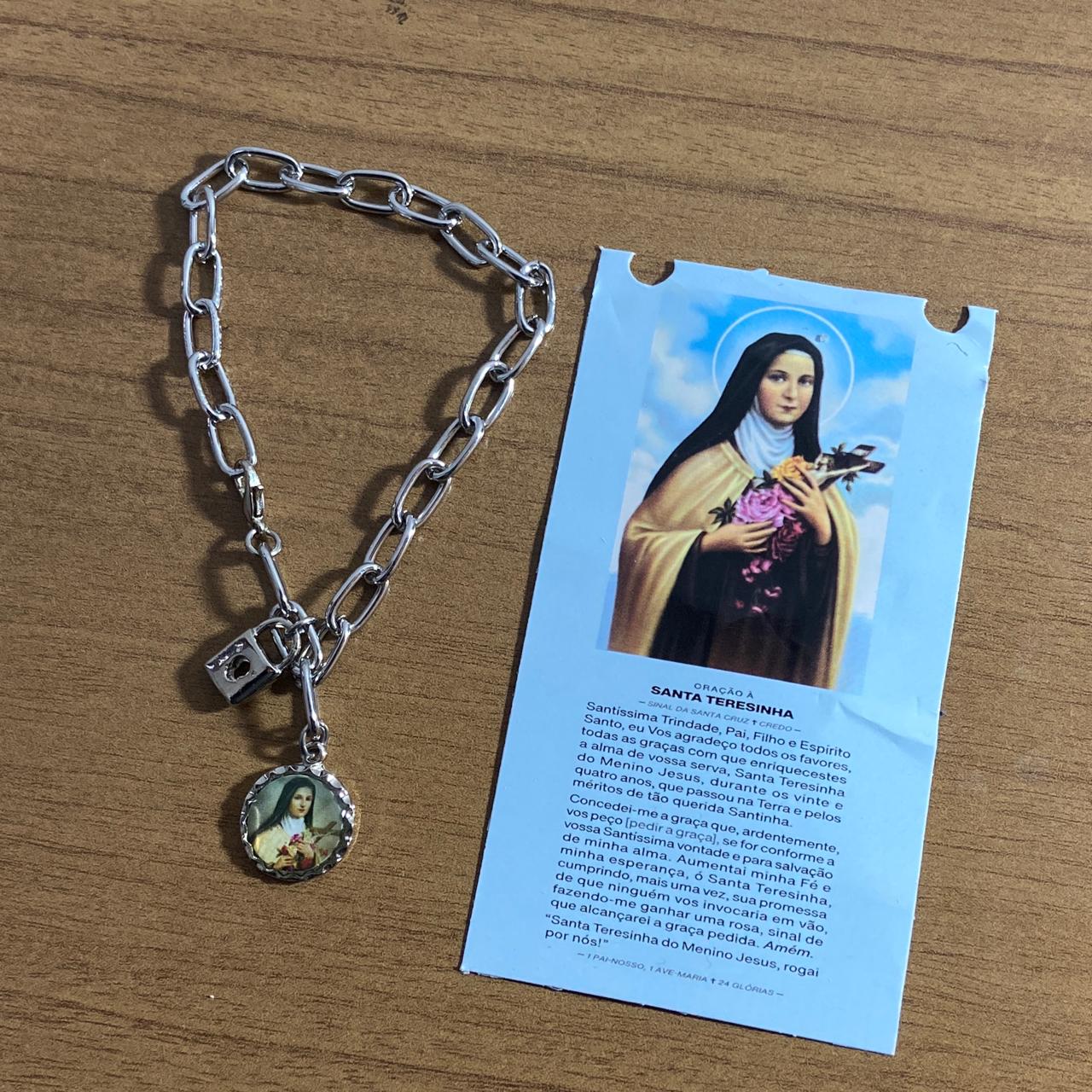 PULSEIRA CADEADO SANTA TERESINHA (3 UNIDADES)