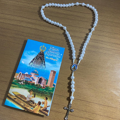 TERÇO PÉROLA NOSSA SENHORA APARECIDA 8MM (1 UNIDADE)