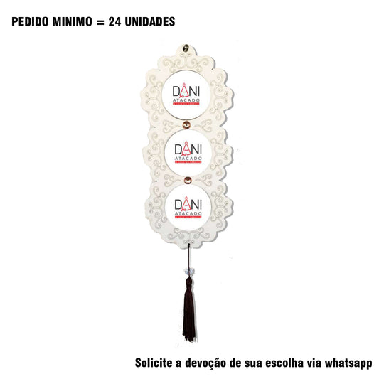 ADORNO UNICO TRIPLO BRANCO PERSONALIZADO (1 UNIDADE)
