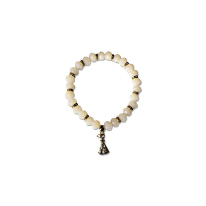 PULSEIRA CRISTAL CREME NOSSA SENHORA APARECIDA  (06 UNIDADES)