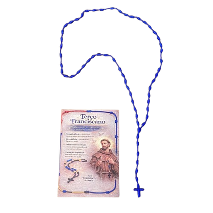 TERÇO FRANCISCANO AZUL  (1 UNIDADES)