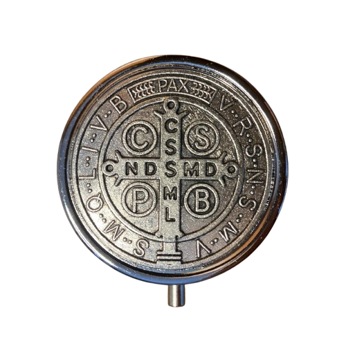 TECA PRATEADA MEDALHA SÃO BENTO  (1 UNIDADE)