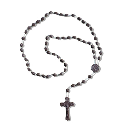 TERÇO ACRÍLICO G MARROM FOSCO 6MM (12 UNIDADES)