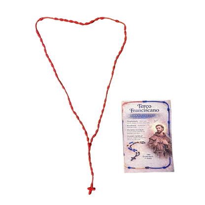 TERÇO FRANCISCANO VERMELHO  (1 UNIDADES)