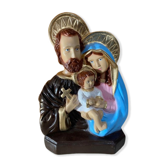 BUSTO DE GESSO SAGRADA FAMÍLIA 28CM (1 UNIDADE)