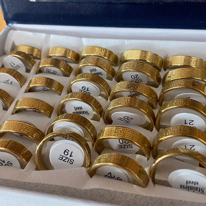 ANEL DOURADO ORAÇÃO PAI NOSSO MOD1 (36 UNIDADES)