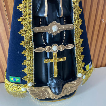 IMAGEM DE GESSO NOSSA SENHORA APARECIDA COM MANTO MOD2 51CM (1 UNIDADE)
