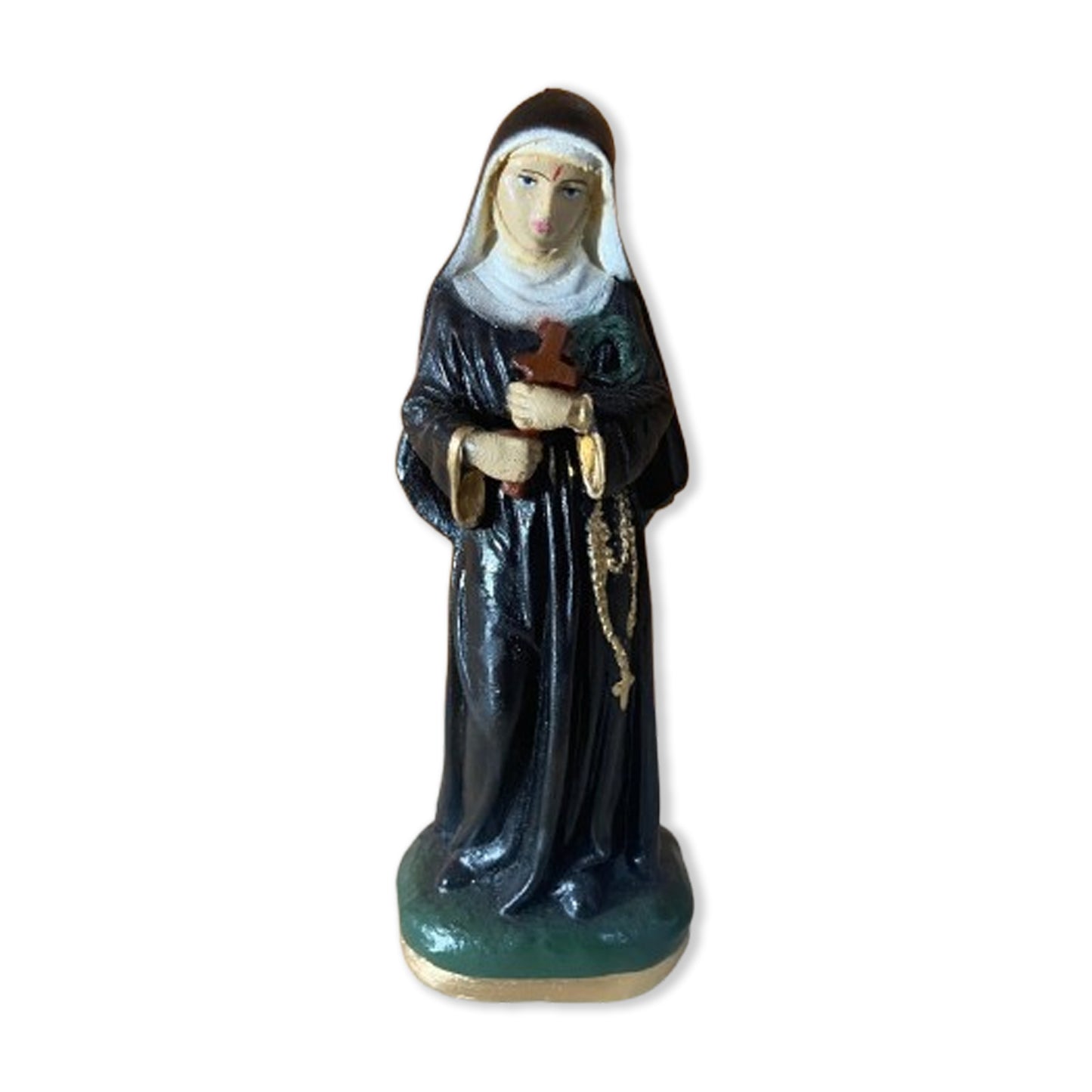 IMAGEM DE GESSO SANTA RITA DE CÁSSIA 19CM (1 UNIDADE)