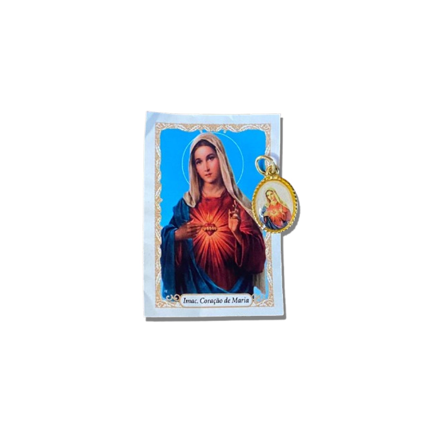 MEDALHA ALUMINIO IMACULADO CORAÇÃO DE MARIA (36 UNIDADES)