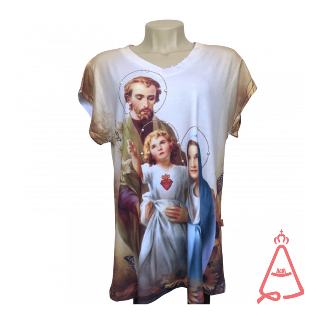 CAMISETA RELIGIOSA SAGRADA FAMÍLIA TAMANHO:GG (1 UNIDADE)