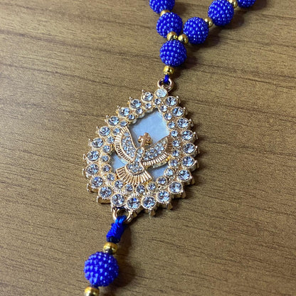 DEZENA PARA CARRO DIVINO ESPÍRITO SANTO AMORA AZUL MOD1 10MM (3 UNIDADES)