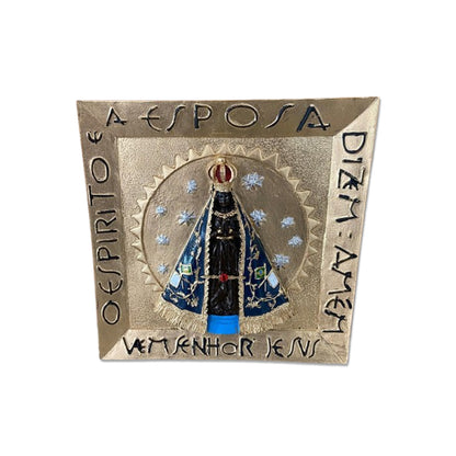 NICHO DE RESINA NACIONAL PAREDE NOSSA SEHORA APARECIDA 20X20CM (1 UNIDADE)