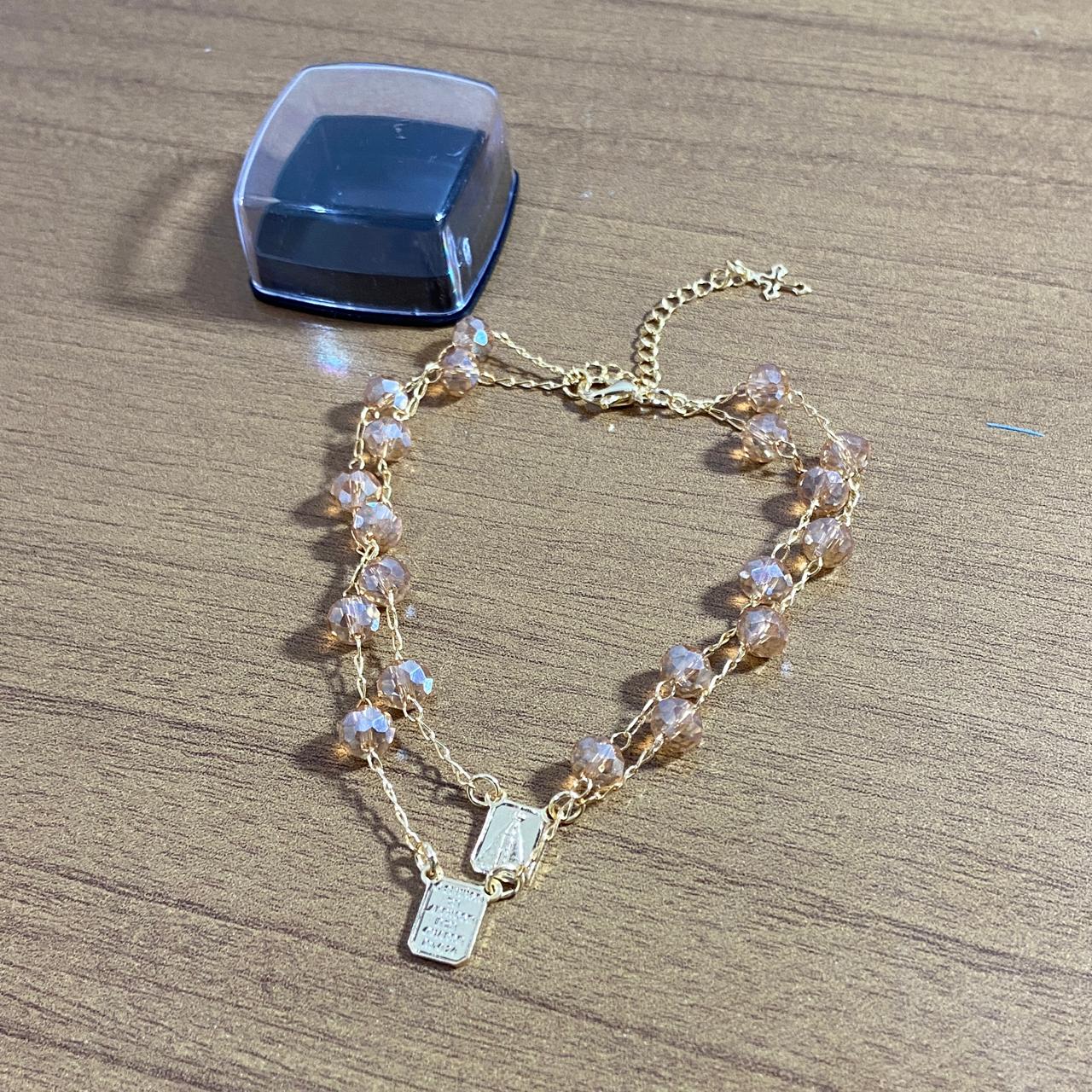 PULSEIRA ESCAPULARIO CRISTAL FURTA-COR  (3 UNIDADES)