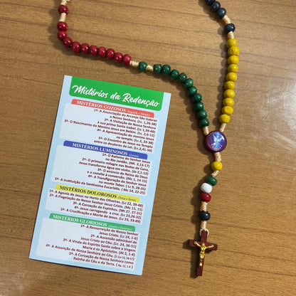 TERÇO DE MADEIRA MISSIONÁRIO (3 UNIDADES)