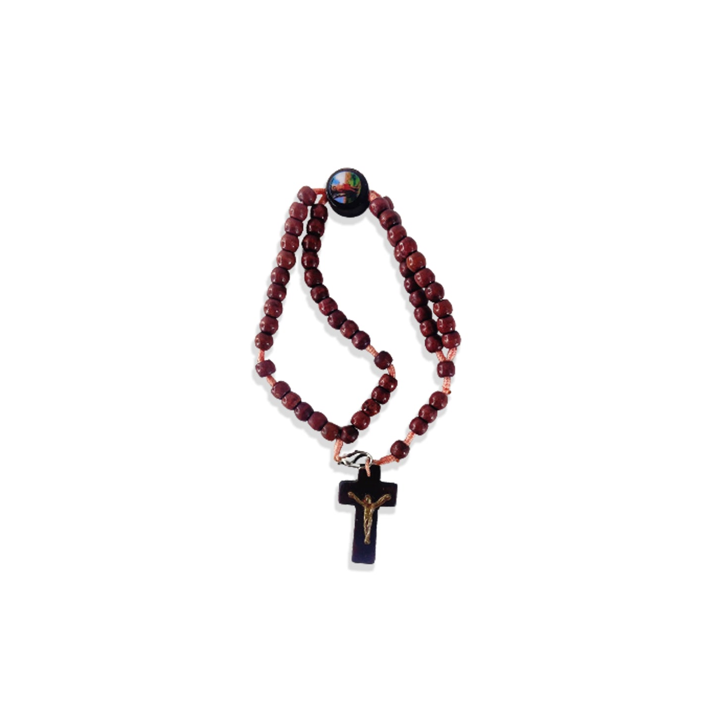 TERÇO PULSEIRA MADEIRA SÃO SEBASTIÃO (12 UNIDADES)