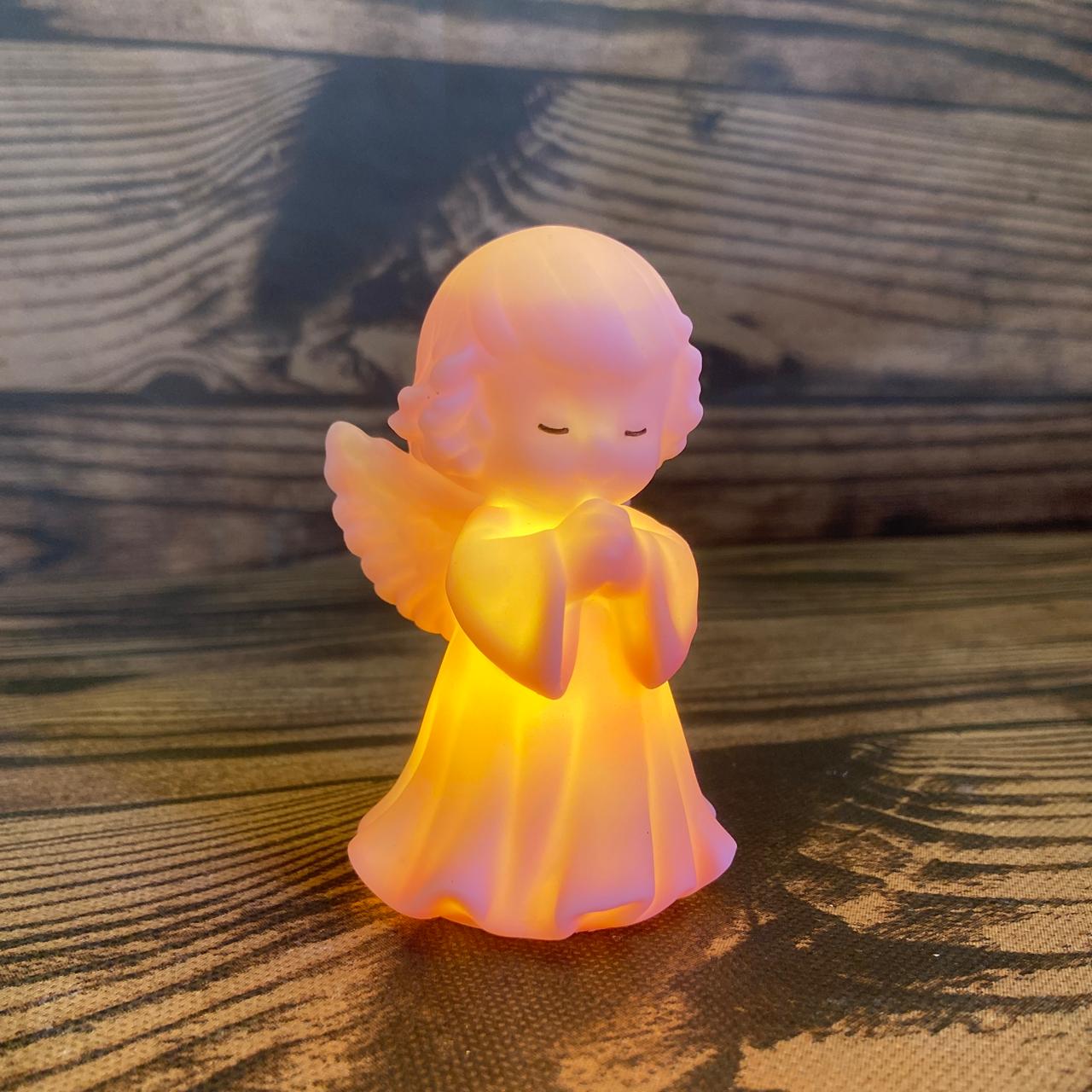 LUMINÁRIA LED ANJINHO ROSA 9,5CM (1 UNIDADE)