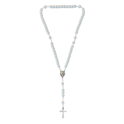 TERÇO PÉROLA NOSSA SENHORA DE LOURDES 8MM (1 UNIDADE)