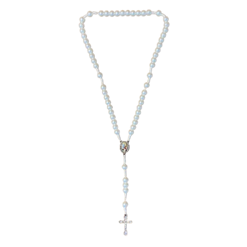 TERÇO PÉROLA NOSSA SENHORA DE LOURDES 8MM (1 UNIDADE)