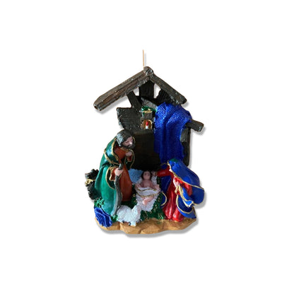 IMAGEM DE RESINA NACIONAL PRESÉPIO ÚNICO CABANA MOD1 15,5CM (1 UNIDADE)