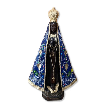 IMAGEM DE GESSO NOSSA SENHORA APARECIDA PINTADA 45CM (1 UNIDADE)