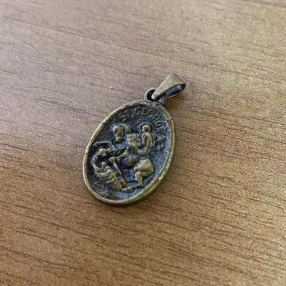 MEDALHA ITALIANA OURO VELHO JORGE E SÃO PATRÍCIO (6 UNIDADES)