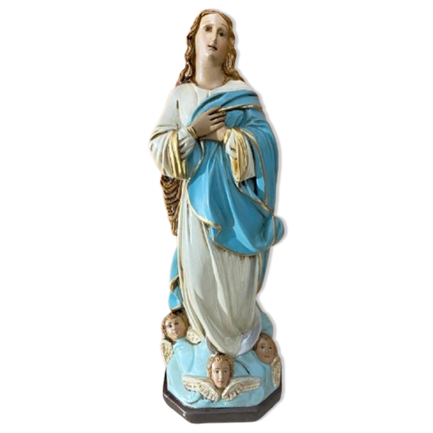 IMAGEM DE GESSO NOSSA SENHORA DA IMACULADA CONCEIÇÃO 40CM (1 UNIDADE)