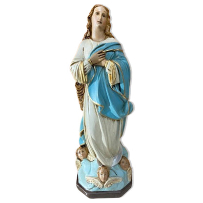 IMAGEM DE GESSO NOSSA SENHORA DA IMACULADA CONCEIÇÃO 40CM (1 UNIDADE)