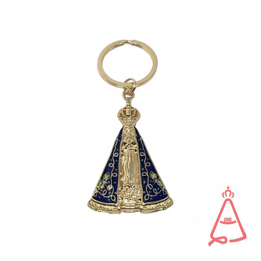 CHAVEIRO LUXO NOSSA SENHORA APARECIDA CORPO DOURADO  (6 UNIDADES)