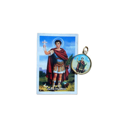MEDALHA DUPLA FACE SANTO EXPEDITO (12 UNIDADES)