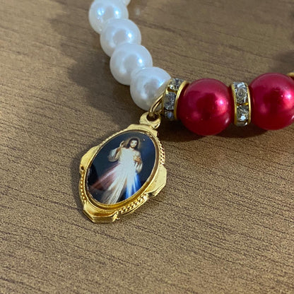 PULSEIRA PÉROLA JESUS MISERICORDIOSO  (01 UNIDADE)