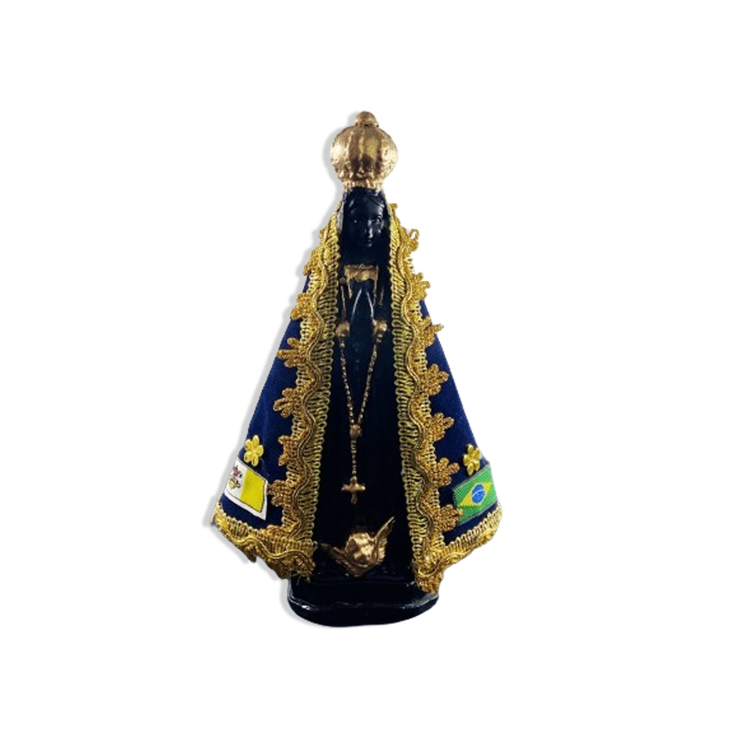 IMAGEM DE GESSO NOSSA SENHORA APARECIDA COM MANTO 22CM (1 UNIDADE)